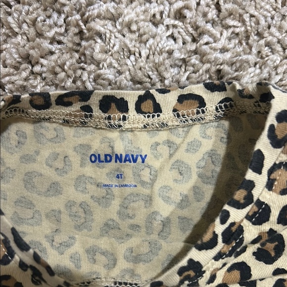 Old Navy Kids Leopard Print Dress - Black and Tan - Picture 2 of 3